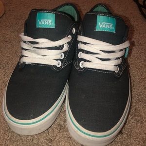 Dark grey & teal vans